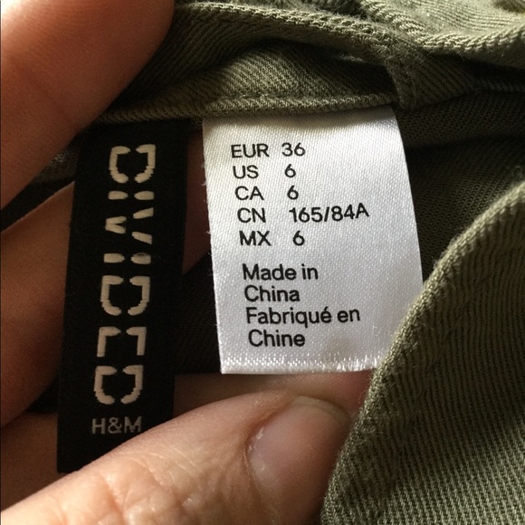 H&M Divided olive army green utility jacket wom 6 - Picture 5 of 13